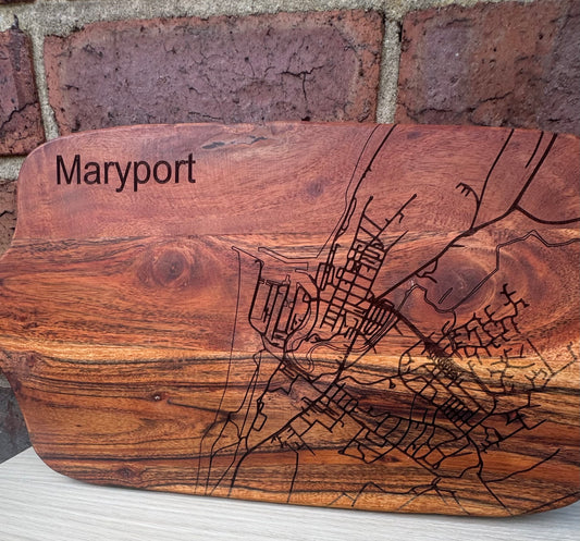 Maryport Map Chopping Board