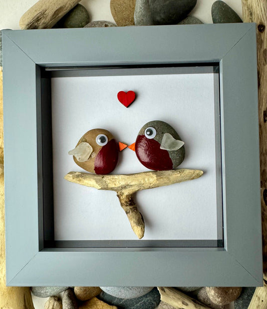 Robin Pebble Art (4x4)