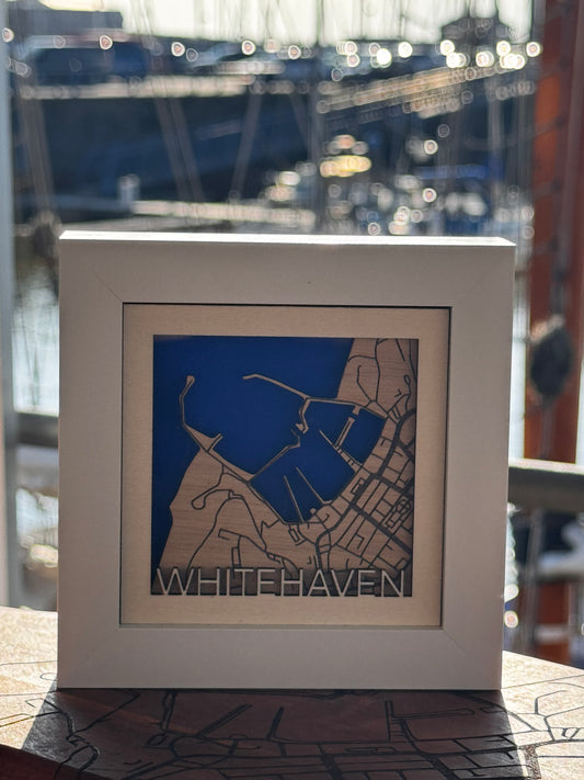 Whitehaven Laser-Engraved Map (4x4)