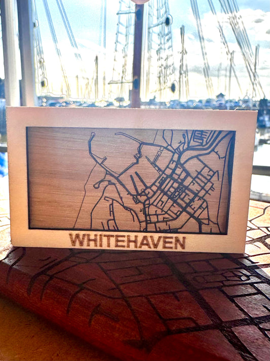 Whitehaven Laser-Engraved Map (Fridge Magnet)